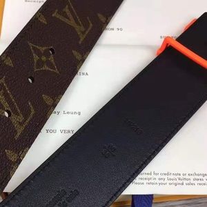Louis Vuitton Shape Monogram Belt Orange Buckle